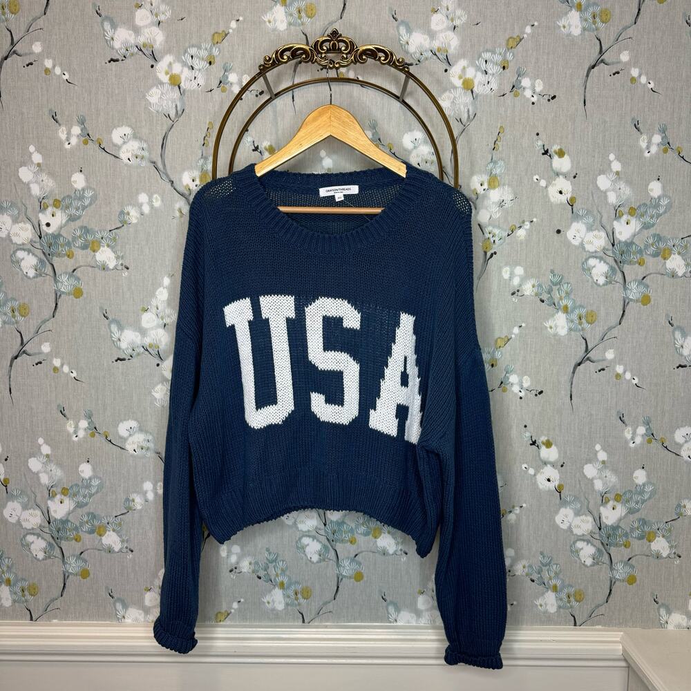 Grayson Threads Blue USA Pullover Sweater - Size XL